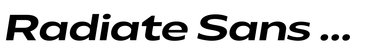 Radiate Sans Semi Bold Semi Expanded Italic